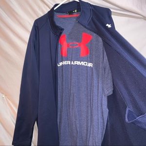 Men’s Under Armour Zipup and Tshirt bundle